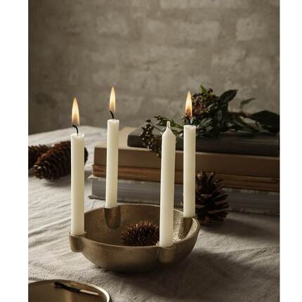 Ferm Living Bowl candle holder, small - Brass
