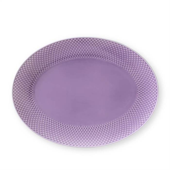 Lyngby Porcelæn Rhombe Color - Serveringsfad 35x26,5 - Lilla