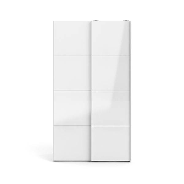 Tvilum Firenze garderobeskab - hvid højglans - 122 cm.