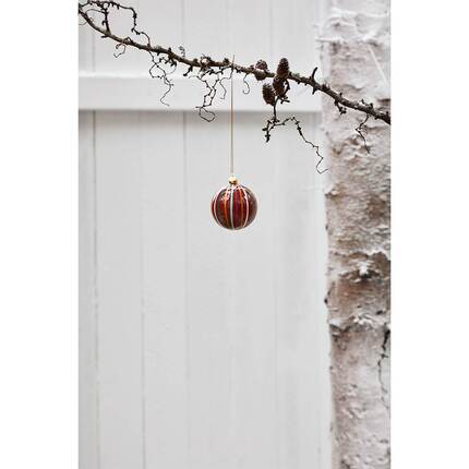 Holmegaard Souvenir julekugle - Ø:8 cm - Multi rød