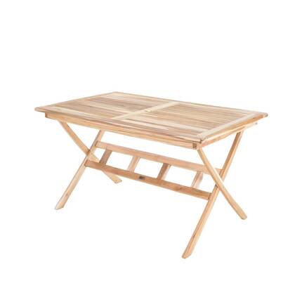 Havemøbelsæt i massiv teak - Aflangt bord 135x85 cm