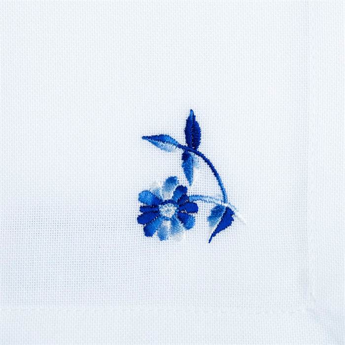 Langkilde & Søn stofserviet - Tusindfryd - Blå blomst 